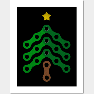 Cyclist Christmas Tree Posters and Art